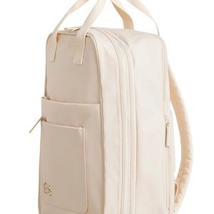 Beis the expandable backpack in beige